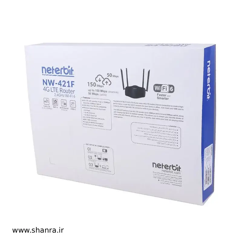 مودم نتربیت 4G LTE Router مدل NW-421F